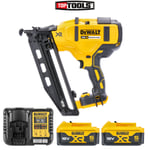 DeWalt DCN660 18V XR Brushless 2nd Fix Nailer With 2 x 5Ah Batteries & Charger