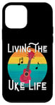 Coque pour iPhone 12 mini Living The Uke Life Ukulélé vintage pour amateurs de musique