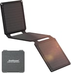 Panneau Solaire Portable 21W, Panneau Solaire Pliable avec 2 Ports USB-A, Chargeur Solaire pour téléphone, appareils alimentés par USB, Chargeur Solaire Randonnée pour Le Camping, Le Sac à Dos