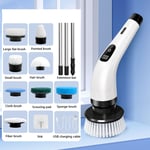 Electric Spin Scrubber,Cordless Cleaning Brush with 8 Replaceable Brush Heads