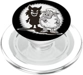 Unique Comic Sheep and Wolf Shadow for a Sheep Lover PopSockets PopGrip for MagSafe