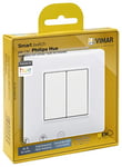 VIMAR 0K03906.04 Plana Kit Interrupteur sans Fil en radiofréquence Philips Friends of hue. Pas Besoin de Piles, Blanc