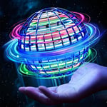 Boule Volante Lumineuse, Flying Spinner 360 ° Rotation avec Lumière RGB,Intelligent Flying Boomerang Ball, Magique Mini Drone Jouet Cadeau pour 6 7 8 9 10+Garçon et Fille