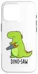 Coque pour iPhone 16 Pro Dino-saw Jeu de mots drôle dinosaure