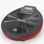 Aiwa PCD-810RD ROUGE Noir Lecteur CD/CD-R/MP3 portable, avec écouteurs et housse, ESP, lecteur CD