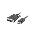 Lanberg - Cable CA-DPDV-10CU-0030-BK DisplayPort m - dvi-d m 3m black - Cable - Digital/Display/Video