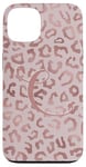 Coque pour iPhone 13 Letter C Initial Leopard Rose Pink Cheetah Monogram