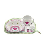 LÄSSIG Coffret repas mélamine/Dish Set Starlight Magenta