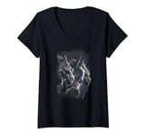 Womens Batman Gargoyles V-Neck T-Shirt