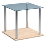 HomeTrends4You 547842 Table d'appoint en Verre 45 x 52 x 45 cm