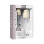 BIBS Grow and Flow Baby Bottle Round Silicone Set Ivory 150 ml + 270ml