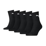 Puma Short Chaussettes, Noir, 39/42 (Lot de 5) Unisexe