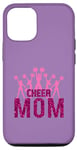 Coque pour iPhone 14 Pro Cheer Mom Pom-pom girl Rose Couleur Femme Pom-pom girl