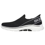 Skechers Women's GO Walk 7 MIA, Black Textile/White Trim, 3 UK