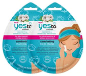 Yes To Cotton Sensitive/Allergy-Prone Skin Comforting 1-Use Mud Mask 2 x 10ml