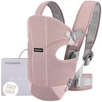 Bebamour porte-bébé avant et arrière porte-bébé avec 2 bavoirs épaules,Dusty Pink