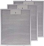 SPARES2GO Metal Mesh Cooker Hood Filter/Extractor Fan Vent (Pack of 3 Filters, Silver, 320 x 260 mm)