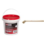 Ks Tools 100.4025 Seau De Graisse À Pneu Blanche - 1Kg & BGS 4803 | Pinceau rond pour graisse crême de montage de pneus