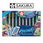 Sakura Metallic - Medium Gelly Roll Pen 0.4mm - Assorted Box of 10 (GMBOX10)