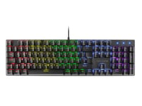 Mars Gaming MK422 Noir, Clavier Mécanique Gaming RGB, Antighosting, Switch Mécanique Bleu, Langue Portugaise