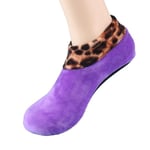 Män Kvinnor Tjocka Vinter Varma strumpor Halkfria inomhusgolv Mjuk Casual Slipper Strumpor Light Purple Female