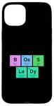 Coque pour iPhone 15 Plus Patron Lady Tableau périodique Cadeau scientifique STEM Laboratoire Femme