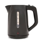 KitchenPerfected Quiet Boil Eco-Friendly Lightweight Cordless Kettle - 1100w, 1 cup boil, 1.0 Litre (4 cups), Removable Filter, Elderly, Hotels, B&B's - Black - E1571BK