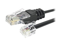 Exertis - Telefonkabel - RJ-11 (hane) till RJ-45 (hane) - 5 m - platt - svart