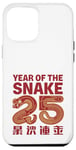 Coque pour iPhone 12 Pro Max Chinois 2025 Nouvel An du zodiaque Serpent Mignon Happy Lunar 25