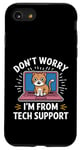 Coque pour iPhone SE (2020) / 7 / 8 Funny Tech Support Chat Humour Logiciel de cybersécurité pour ordinateur portable