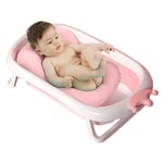 Baby Portable Foldable Bath Tub Cushion Pad Bathing Shower for Toddlers Infant