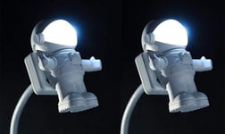 2 PCS USB Lampe de lecture LED, Creative Spaceman Astronaut Eye-Care Flexible USB Light LED Lampe d'ordinateur portable Interrupteur marche / arrêt pour ordinateur portable, ordinateur de bureau, PC et ordinateur MAC