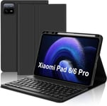 Clavier pour Xiaomi Pad 6,Coque Clavier pour Xiaomi Pad 6/6 Pro 11 Pouces,AZERTY Clavier Bluetooth Magnétique Détachable pour Tablette Xiaomi Pad 6/6 Pro 2023,Noir(Q1472)