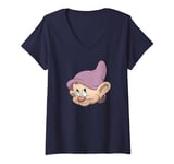 Disney Snow White And The Seven Dwarfs Dopey Big Face V-Neck T-Shirt