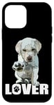 Coque pour iPhone 12 mini Yellow Lab Puppy Lover