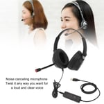 Phone Headset With Microphone Noise Canceling Corded Dual Ear Call Center Te Fit