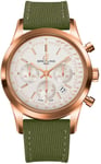 Breitling Watch Transocean Chronograph Mercury Silver Red Gold