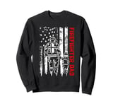 Father And Son Firefighter Dad USA American Flag Fathers Day Sweatshirt