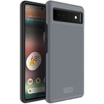 TUDIA DualShield Grip Coque pour Google Pixel 6a (2022), [MergeGrip] Étui de Protection Mince à Double Couche de qualité Militaire Antichoc pour Pixel 6a (Gris)