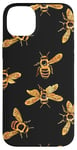 Coque pour iPhone 14 Plus Accessoire pour téléphone sur le thème des abeilles roses et noires