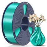 SUNLU PLA Plus Silk Brillante Filament 1.75mm pour Imprimante 3D, Silk PLA+ Filament avec Finition Lisse et Soyeuse, Bon Rendu, Précision Dimensionnelle +/- 0.02mm, Bobine de 1kg(2.2lbs), Silk Vert