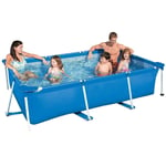 ZYUN Famille Piscine, Métal Cadre Rectangulaire Piscine, Extérieur Au Dessus Sol Piscine sans Pompe À Filtre avec Une Configuration Facile,400×211×81CM