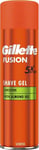 2 x Gillette Fusion 5x Action Sensitive Men's Shaving Gel With Almond Oil 200ml