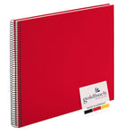 goldbuch Bella Vista, Linen Memory, Spiral Bound, Book for Gluing, Photo Album, Paper, Red (White Pages), 40 weiße Seiten