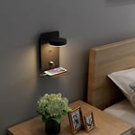 Groofoo - Applique Murale Intérieur led avec port usb 12W Tricolore Dimmable Lampe Murale moderne avec interrupteur Lampe De Lecture murale Rotatif