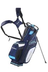 MacGregor Paramount Hybrid 14 Golf Club Stand Carry Trolley Bag, Navy/Sky