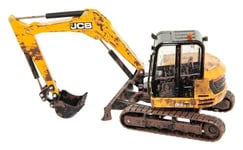 Britains 1:32 JCB Muddy Midi Excavator 86C-2, Collectable Tractor Toy for Farm Set, Tractor Toys Compatible with 1:32 Scale Farm Animals and Toys, Suitable for Collectors & Children from 3 Years