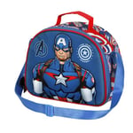 Marvel Captain America First-Sac à Goûter 3D, Bleu, 25,5 x 20 cm