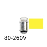 Gul LED signallampa T14x30 5lm Ba15d 0,4W 80-260V