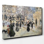 Big Box Art Jean-Francois Raffaelli The Boulevard Canvas Wall Art Print Ready to Hang Picture, 30 x 20 Inch (76 x 50 cm), Multi-Coloured